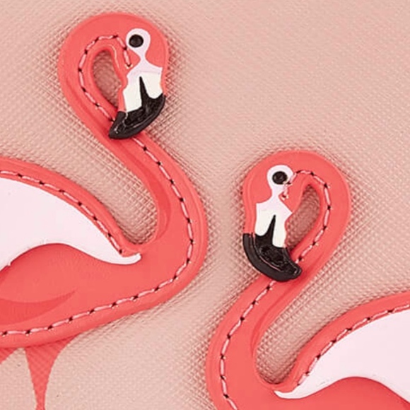 KATE SPADE ♠︎ Pink Flamingos Passport Holder NWT - Picture 7 of 8